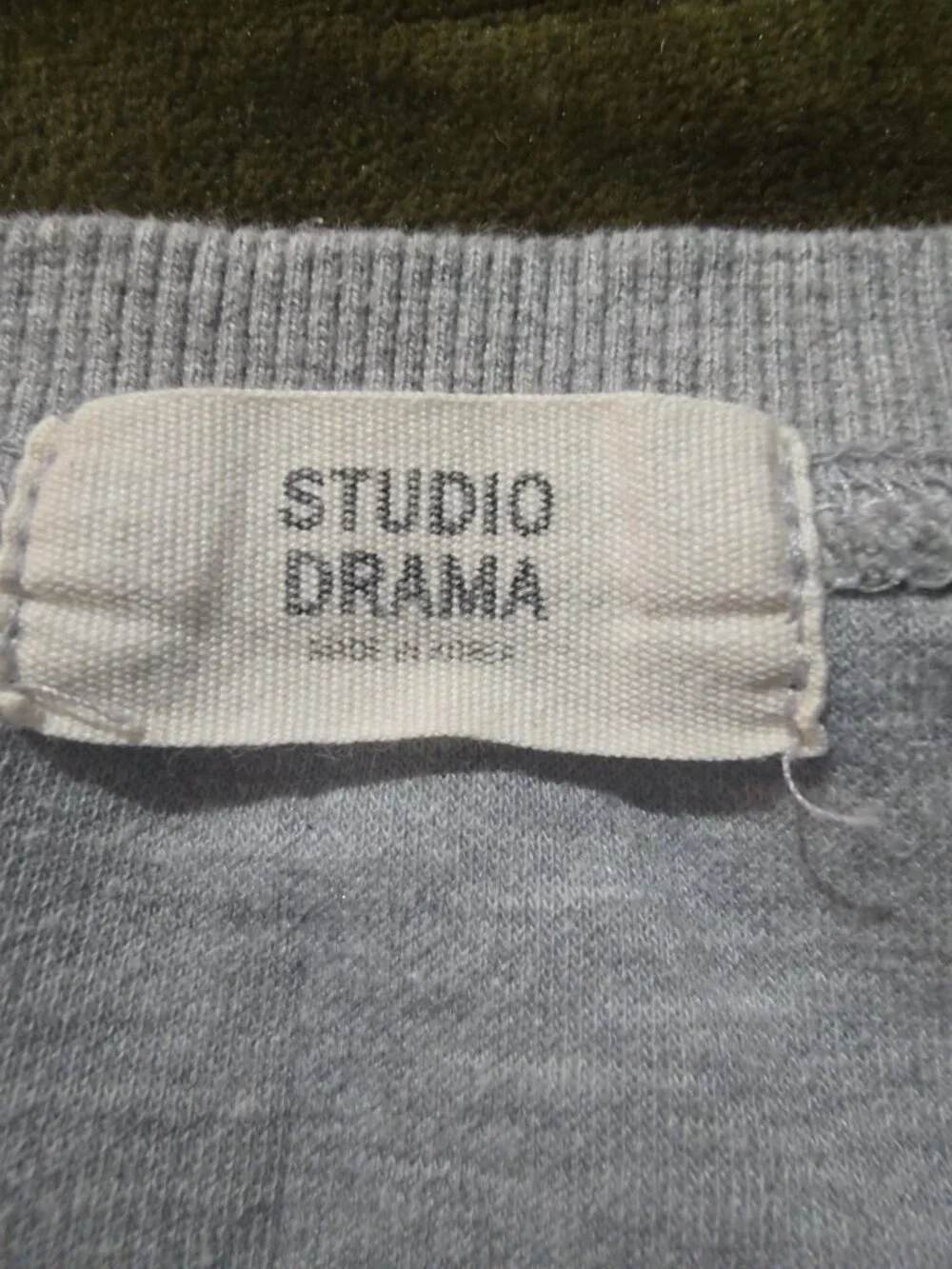 Studio Drama Grey Graphic Crewneck Sweatshirt 